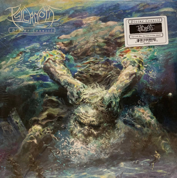 PSYCROPTIC - DIVINE COUNCIL (CLEAR W/ BLUE SEA GREEN & WHITE SPLATTER VINYL)
