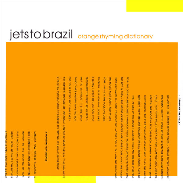 JETS TO BRAZIL - ORANGE RHYMING DICTIONARY (2LP/180G)
