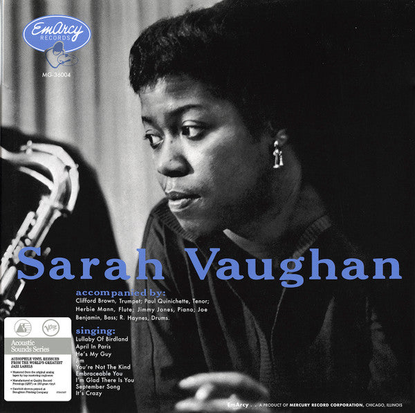 VAUGHAN,SARAH - SARAH VAUGHAN (VERVE ACOUSTIC SOUNDS SERIES)