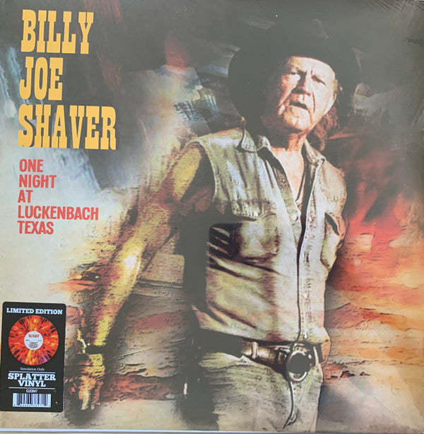 SHAVER,BILLY JOE - ONE NIGHT IN LUCKENBACH TEXAS (RED/YELLOW BLACK SPLATTER VINYL)
