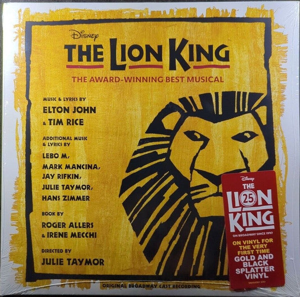 VARIOUS ARTISTS - LION KING: ORIGINAL BROADWAY CAST (YELLOW & BLACK SPLATTER VINYL/2LP)