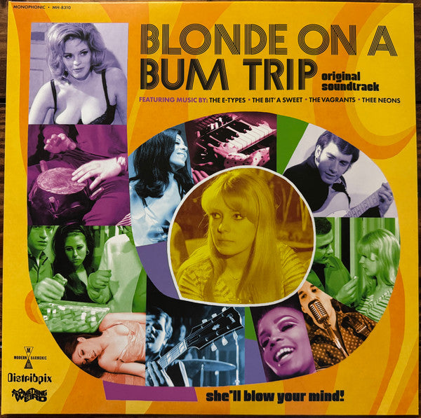 VARIOUS ARTISTS - BLONDE ON A BUM TRIP ORIGINAL SOUNDTRACK (CLEAR WITH ORANGE SWIRL VINYL)