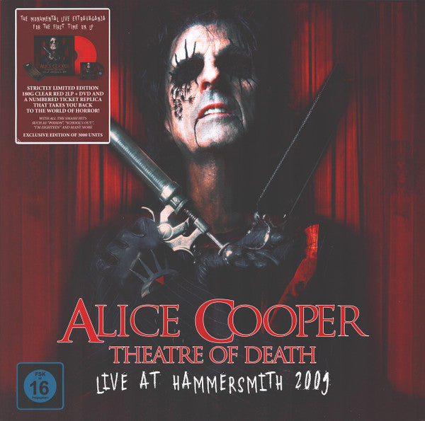 ALICE COOPER - THEATRE OF DEATH - LIVE AT HAMMERSMITH 2009 (RED VINYL/2LP/DVD/NUMBERED TICKET)