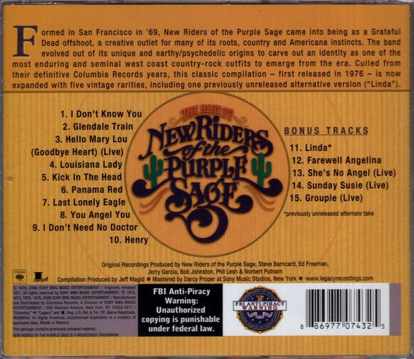 NEW RIDERS OF THE PURPLE SAGE - BEST OF NRPS