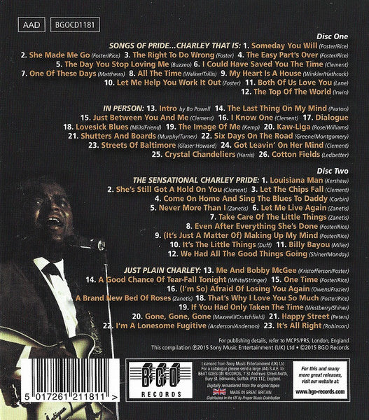 PRIDE,CHARLEY - SENSATIONAL CHARLEY PRIDE / SONS OF PRIDE (REMASTERED)