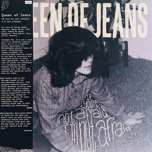 QUEEN OF JEANS - IF YOU'RE NOT AFRAID, I'M NOT AFRAID (BEIGE W/ NAVY BLUE SPLATTER VINYL)