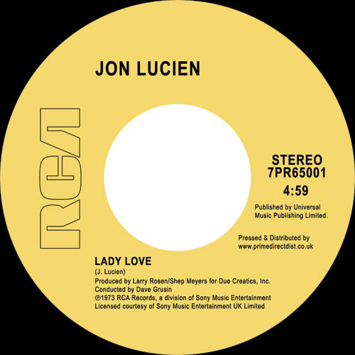 LUCIEN,JON - LADY LOVE / LOVE EVERLASTING