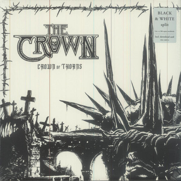 CROWN - CROWN OF THORNS (BLACK/WHITE SPLIT VINYL)