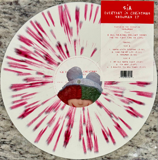 SIA - EVERYDAY IS CHRISTMAS (SNOWMAN EP) (RED & WHITE SPLATTER VINYL)
