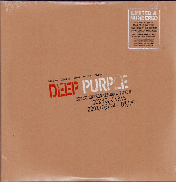 DEEP PURPLE - LIVE IN TOKYO 2001 (RED & CLEAR 'FLAG OF JAPAN VINYL/4LP)