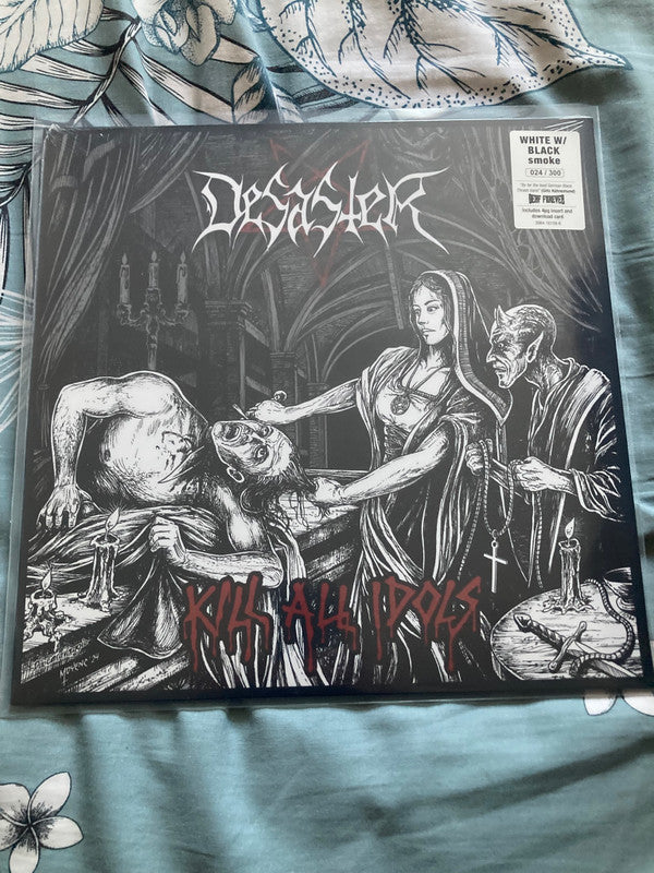 DESASTER - KILL ALL IDOLS (WHITE W/ BLACK SMOKE VINYL)