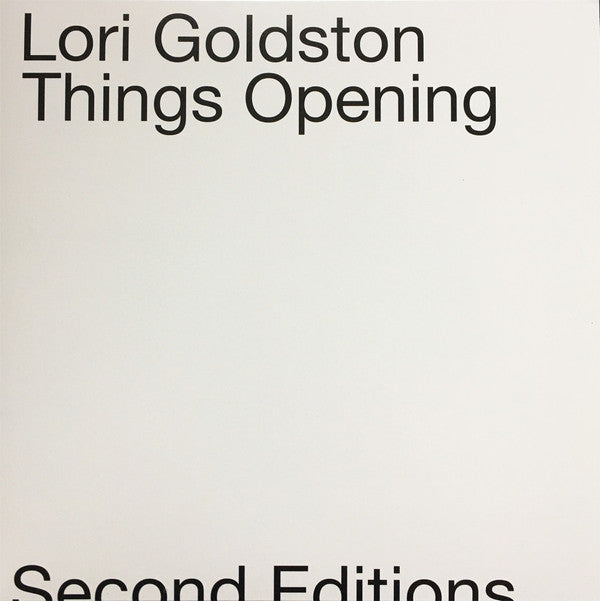 GOLDSTON,LORI - THINGS OPENING