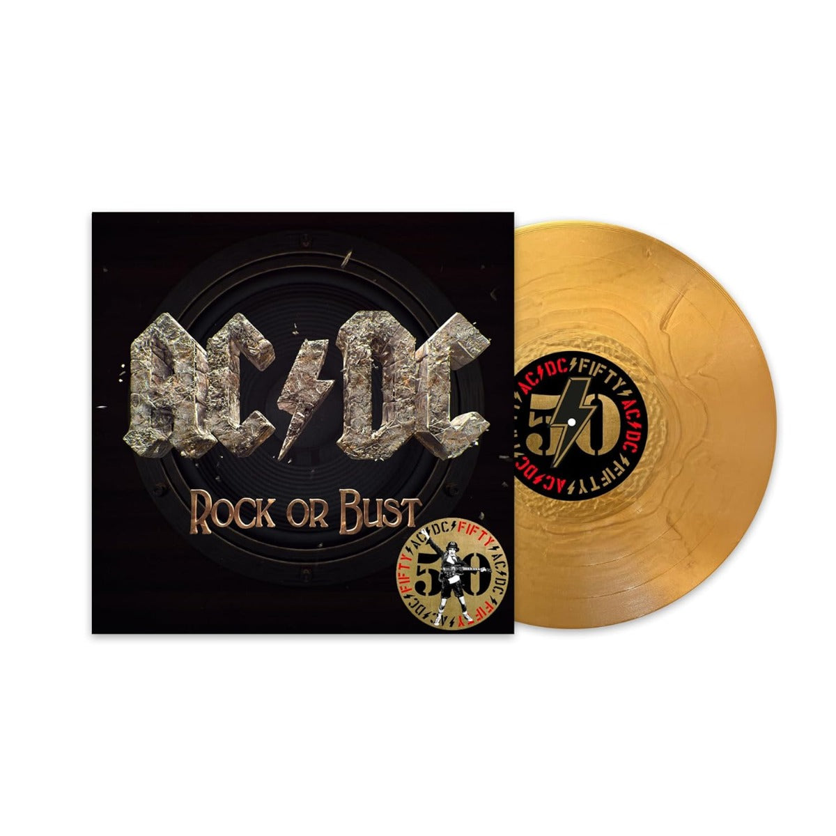 AC/DC Rock Or Bust (50th Anniversary Edition, Gold Color Vinyl)