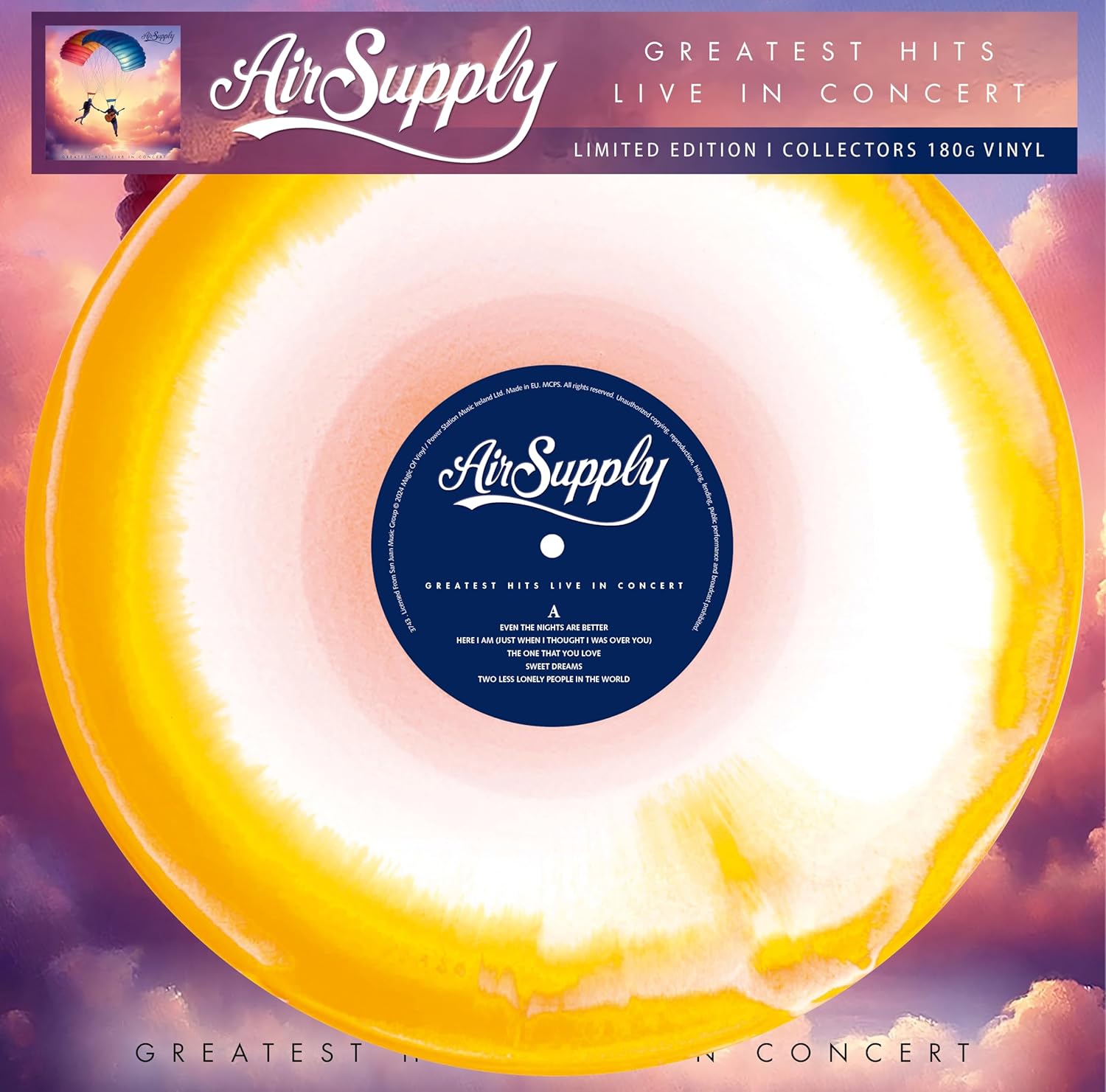 Air Supply Air Supply - Greatest Hits Live In Concert - Limitiert r. Swirl (Vinyl Record) product cover