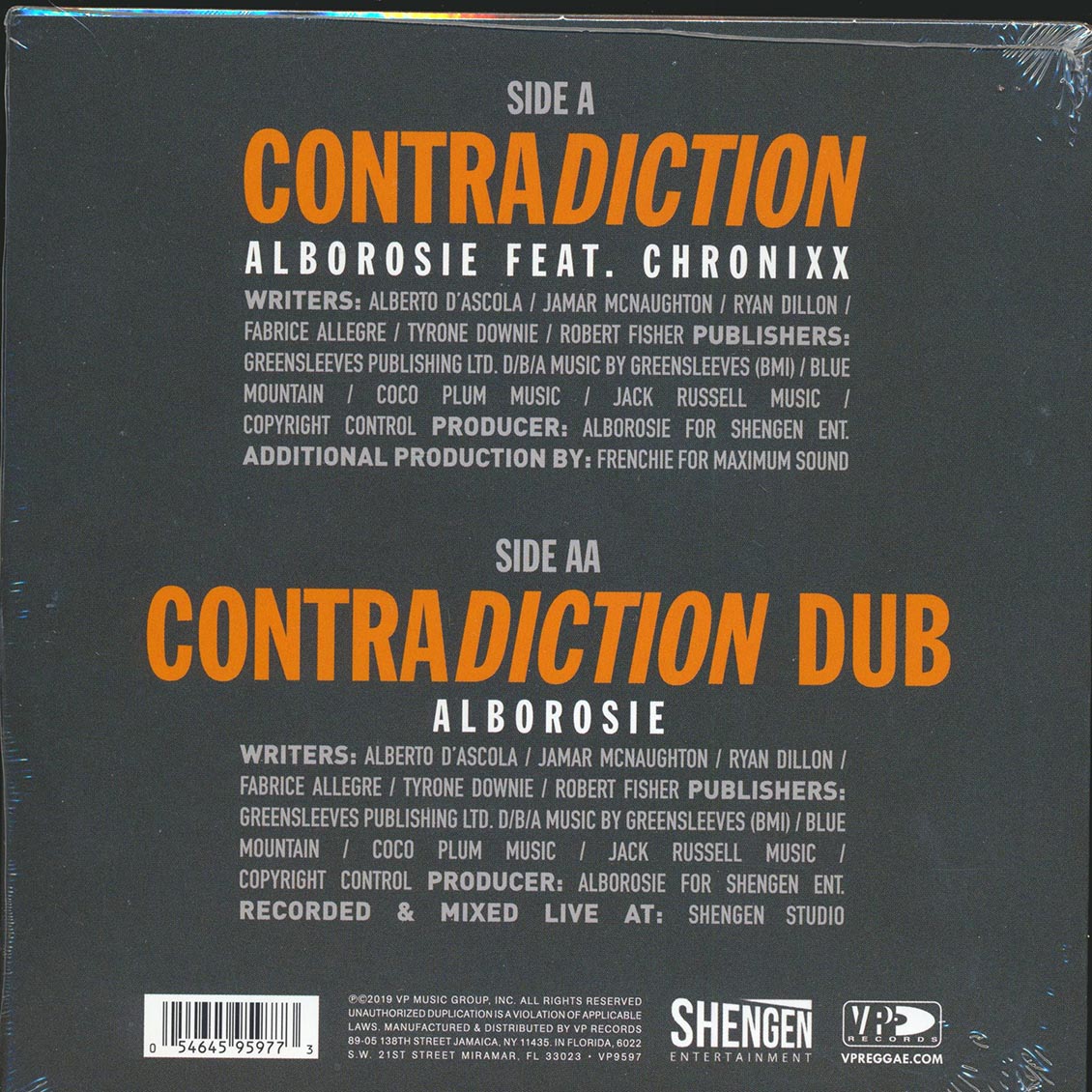 Alborosie, Chronixx - Contradiction / Contradiction Dub product image 2
