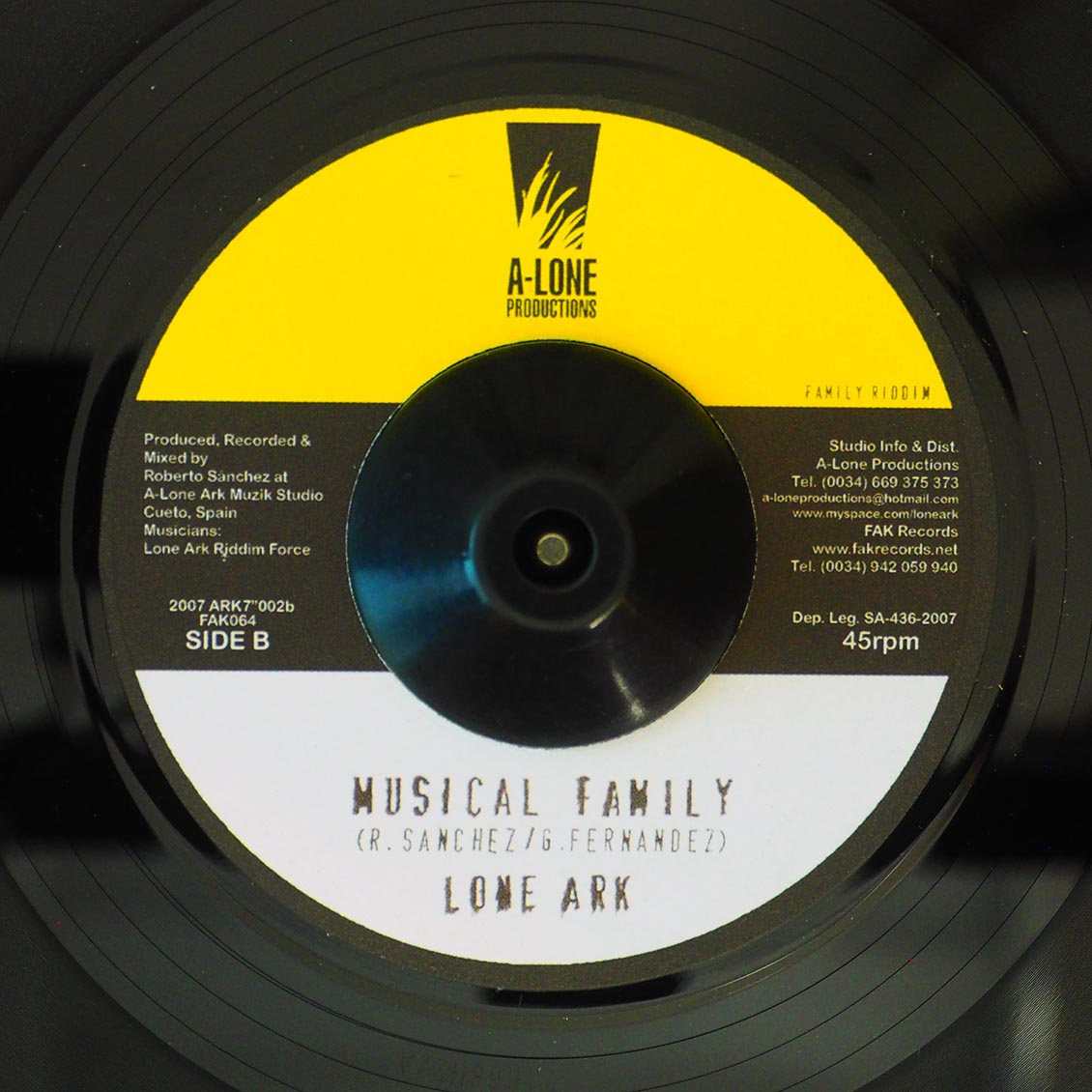 Alpheus - Keep The Faith / Lone Ark Riddim Force - Musical Family product image 2