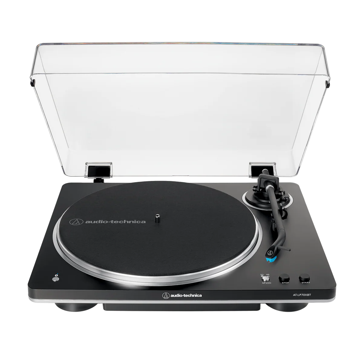 AT-LP70XBT-BS - FULLY AUTO WRLS BELT-DRIVE TT,BLK/SILVER