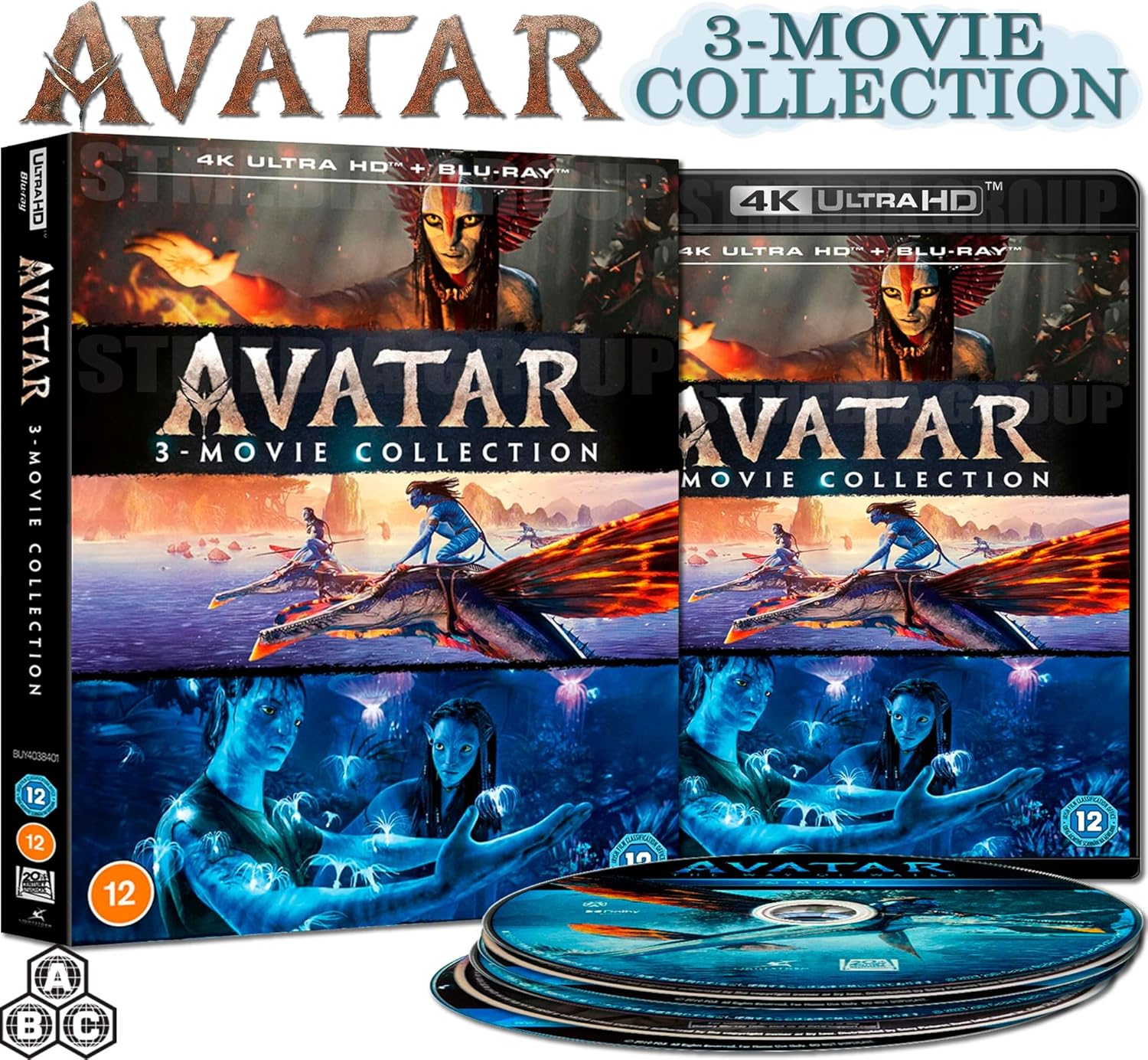 Avatar: 3-Movie Collection (Avatar / Avatar: The Way of Water / Avatar: Fire an product cover
