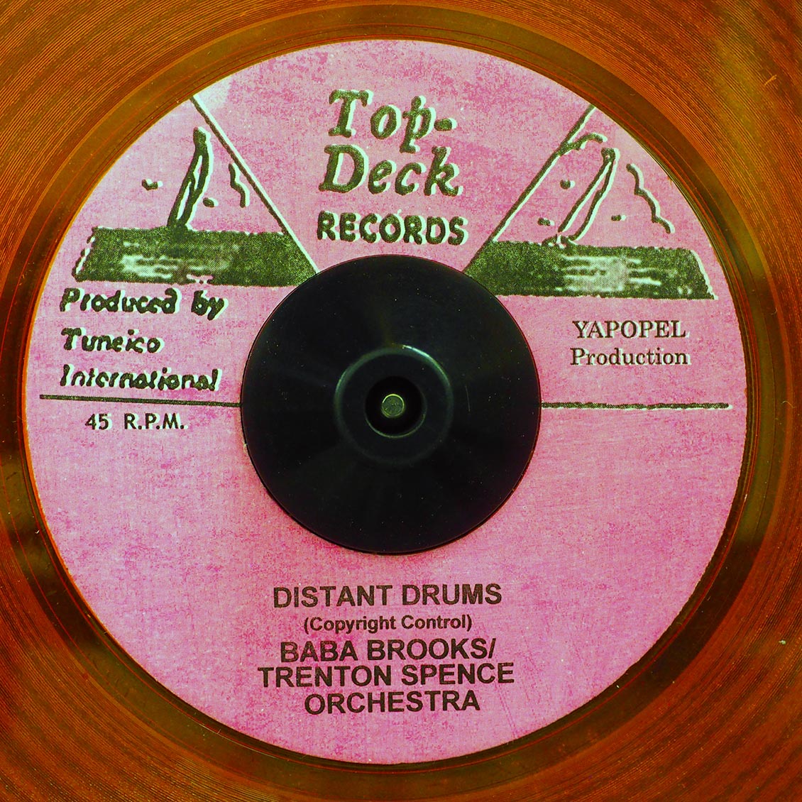 Baba Brooks, Trenton Spence Orchestra - Distant Drums / Larry Marshall - Too Young To Love (orange vinyl) product cover