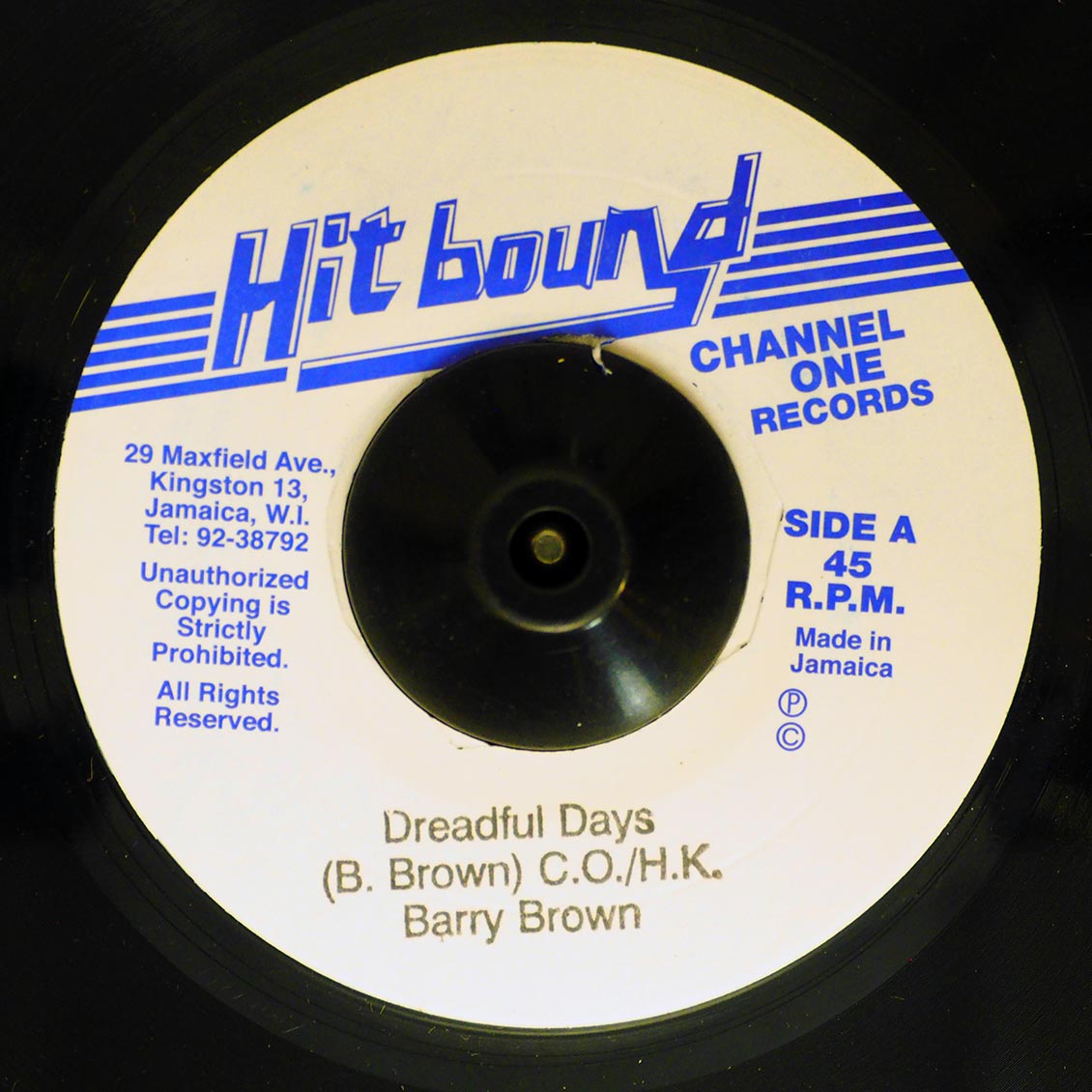 Barry Brown - Dreadful Days / Roots Radics - Version (rhythm: "Love Me Forever") product cover
