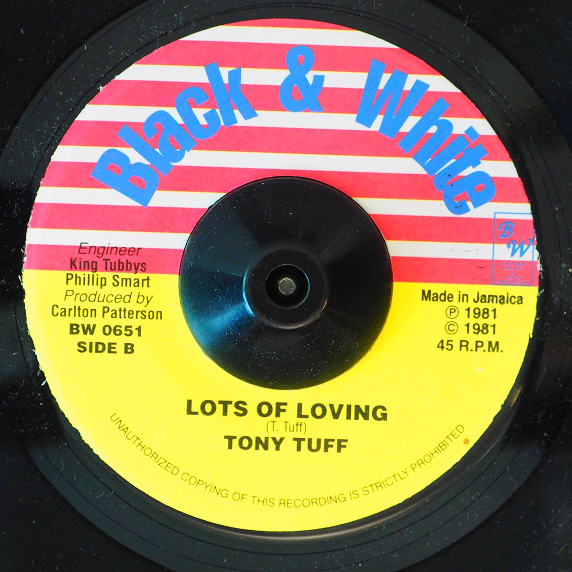 Barry Brown - Love Love / Tony Tuff - Lots Of Loving (rhythm: "Mikey Dread - Barber Saloon") product image 2