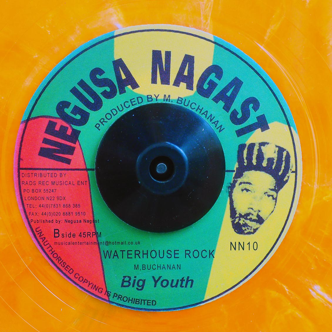 Big Youth - Chucky No Lucky / Big Youth - Waterhouse Rock (orange vinyl) product image 2