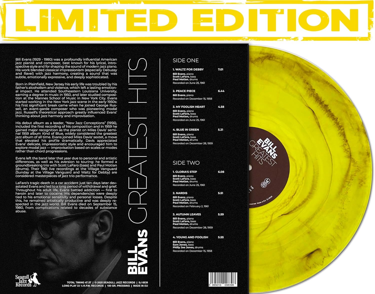 Bill Evans – Greatest Hits [Limited Color Edition] [LP] [Vinyl] product image 2