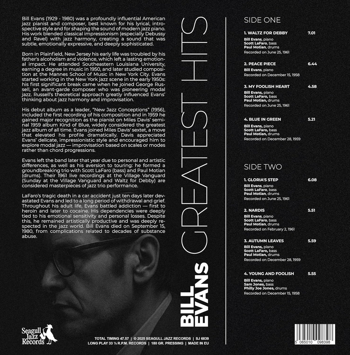 Bill Evans – Greatest Hits [Limited Color Edition] [LP] [Vinyl] product image 5