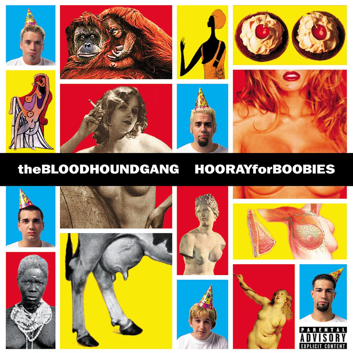Bloodhound Gang Hooray For Boobies: 20th Anniversary Edition (Blue/White/Yellow Splatter Colored Vinyl) (2 Lp's)