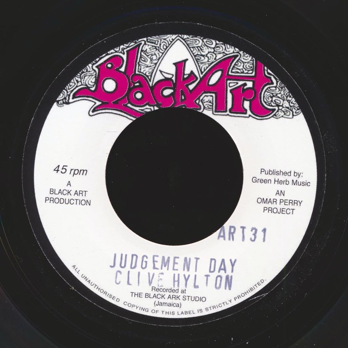 Clive Hylton - Judgement Day / The Upsetters - Wild Judged Dub product cover