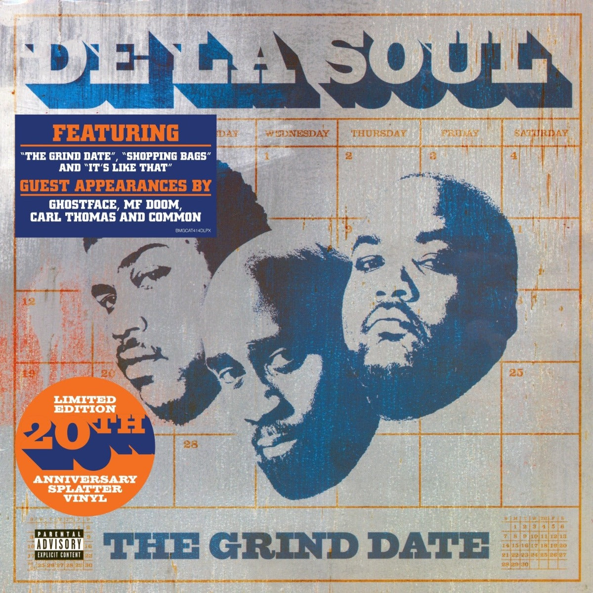 De La Soul The Grind Date (20th Anniversary) (Splatter Colored Vinyl) (2 Lp's)