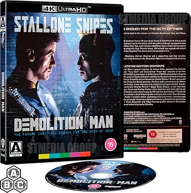 Demolition Man (4K Ultra HD) Grand L. Bush Benjamin Bratt Sylvester Stallone Sandra Bullock product cover