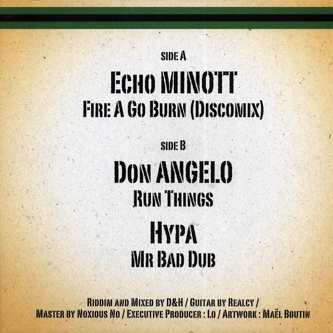 Echo Minott - Fire A Go Burn (Extended Mix) / Don Angelo - Run Things; Hypa - Mr. Bad Dub product image 2