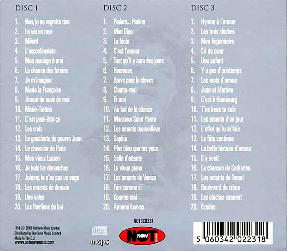 Edith Piaf - The Platinum Collection (60 tracks) (3xCD) (deluxe 3-fold digipak) product image 2