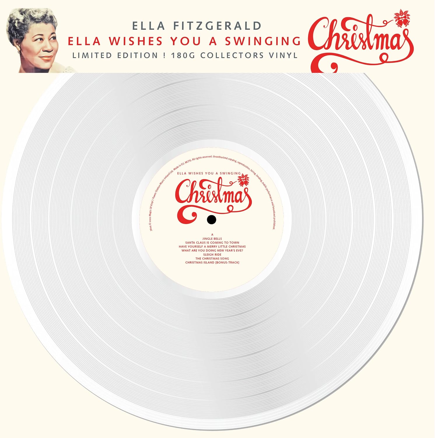 Ella Fitzgerald – Ella Wishes You A Swinging Christmas [Limited Edition White Vinyl] [LP Record][Vinyl] product cover