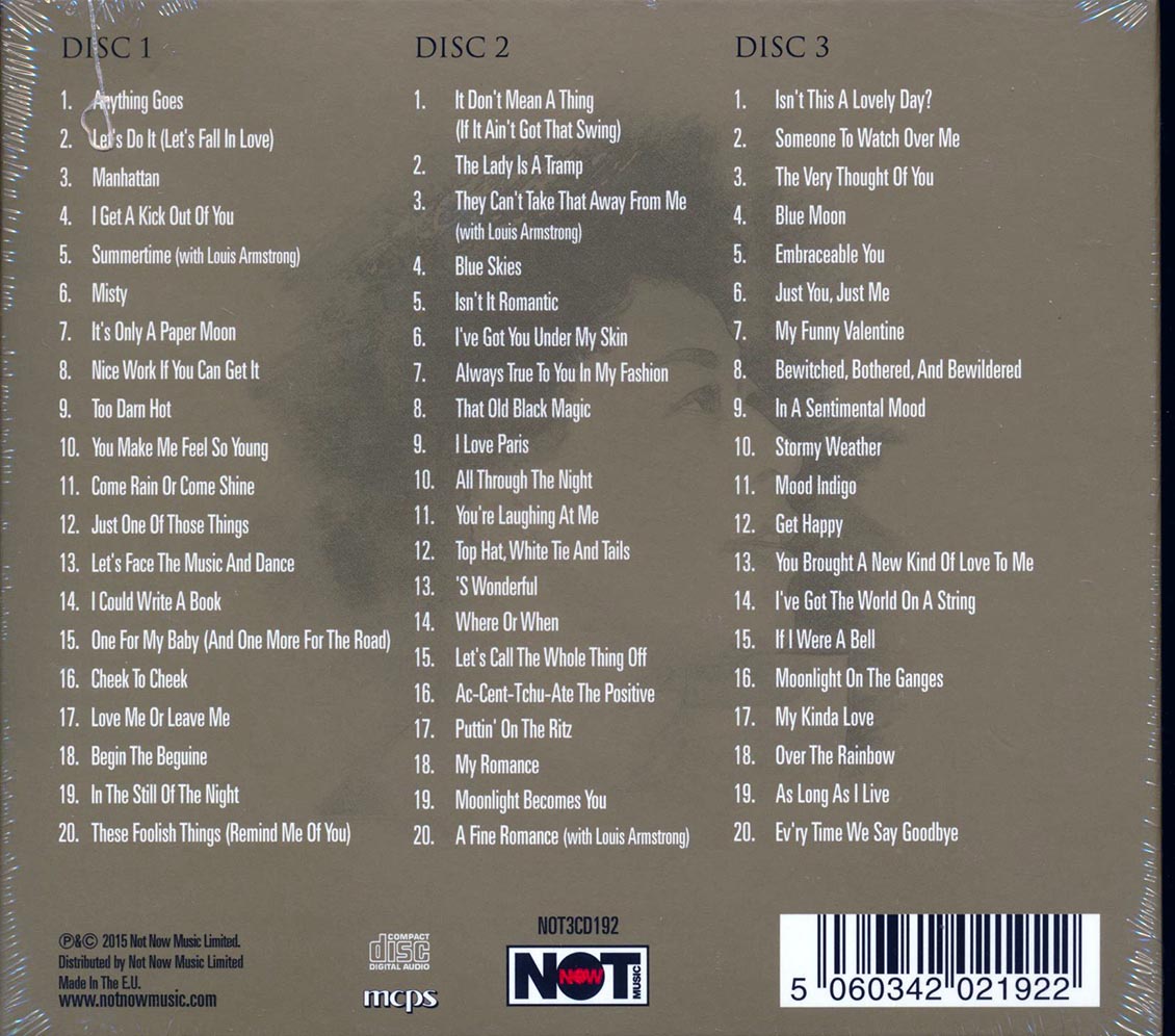 Ella Fitzgerald - Gold: 60 Original Classics (60 tracks) (3xCD) (deluxe 3-fold digipak) product image 2