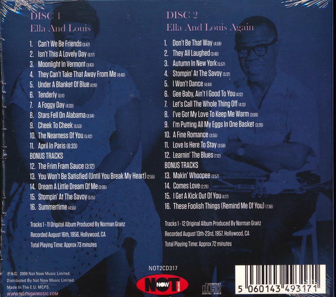 Ella Fitzgerald, Louis Armstrong - Ella & Louis Together (32 tracks) (2xCD) product image 2