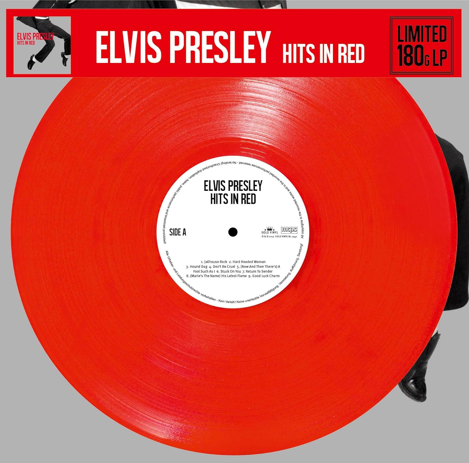 Elvis Presley Hits in Red (Vinyl Record) 12" Album Coloured Vinyl product cover