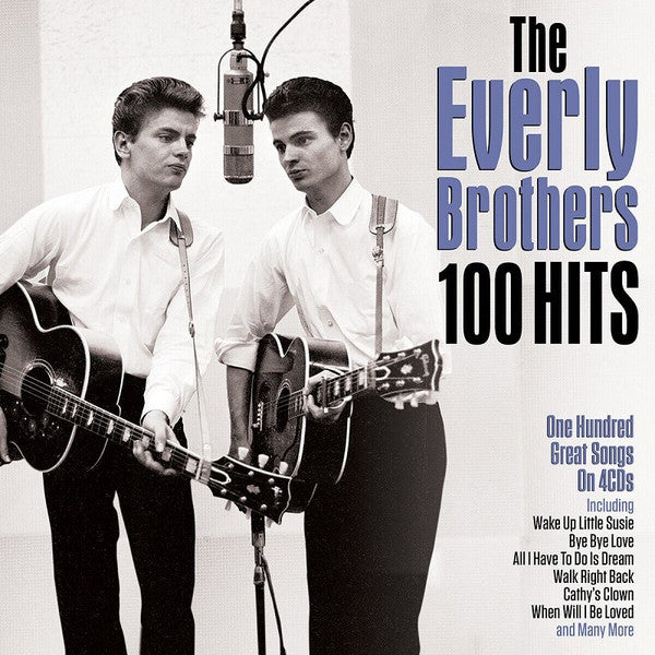 The Everly Brothers 100 Hits 4CD cover with Don and Phil Everly holding guitars