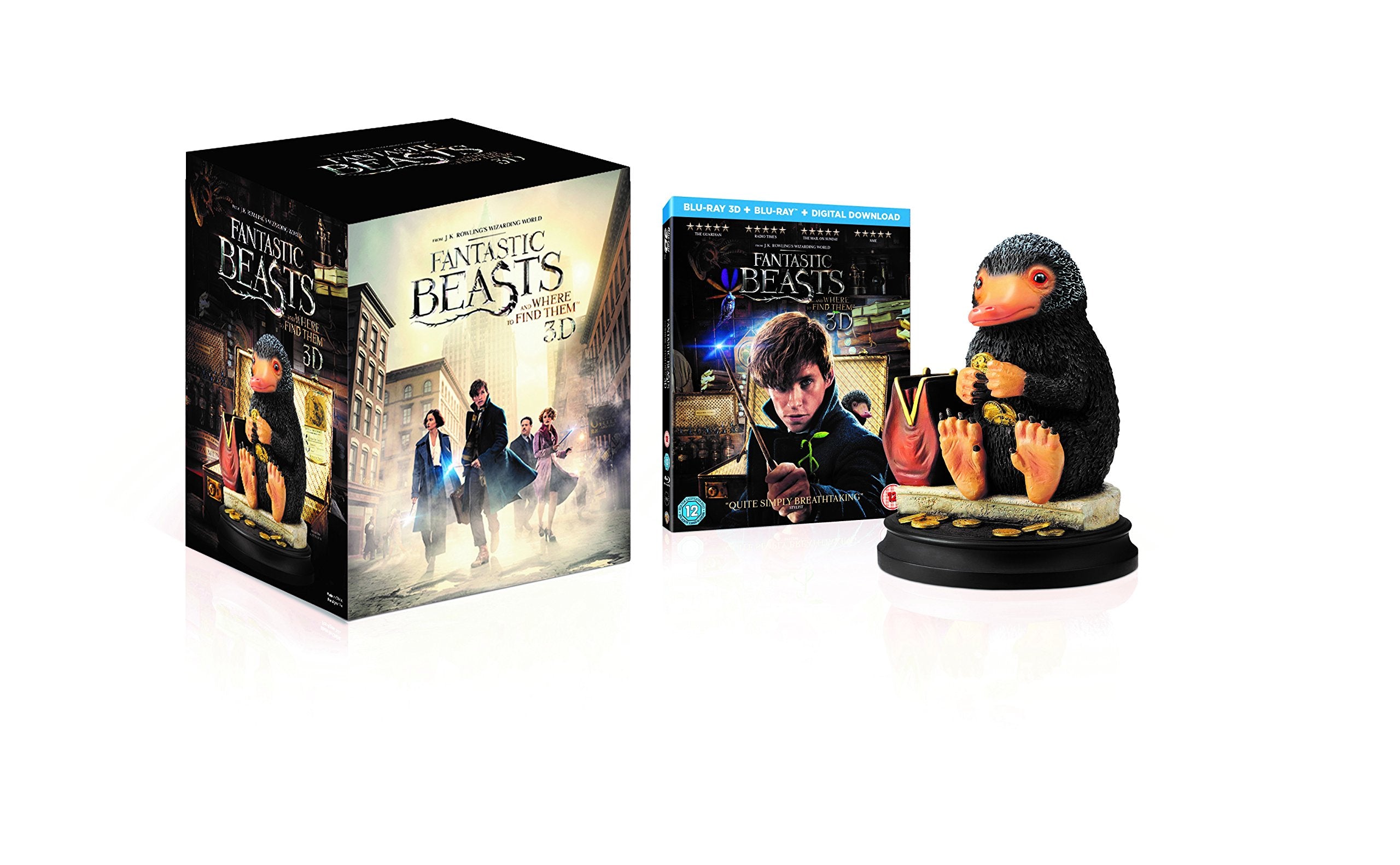 Fantastic Beasts and Where To Find Them with Limited Edition Niffler Statue [Blu-ray 3D + Blu-ray + Digital Download] [2016]…