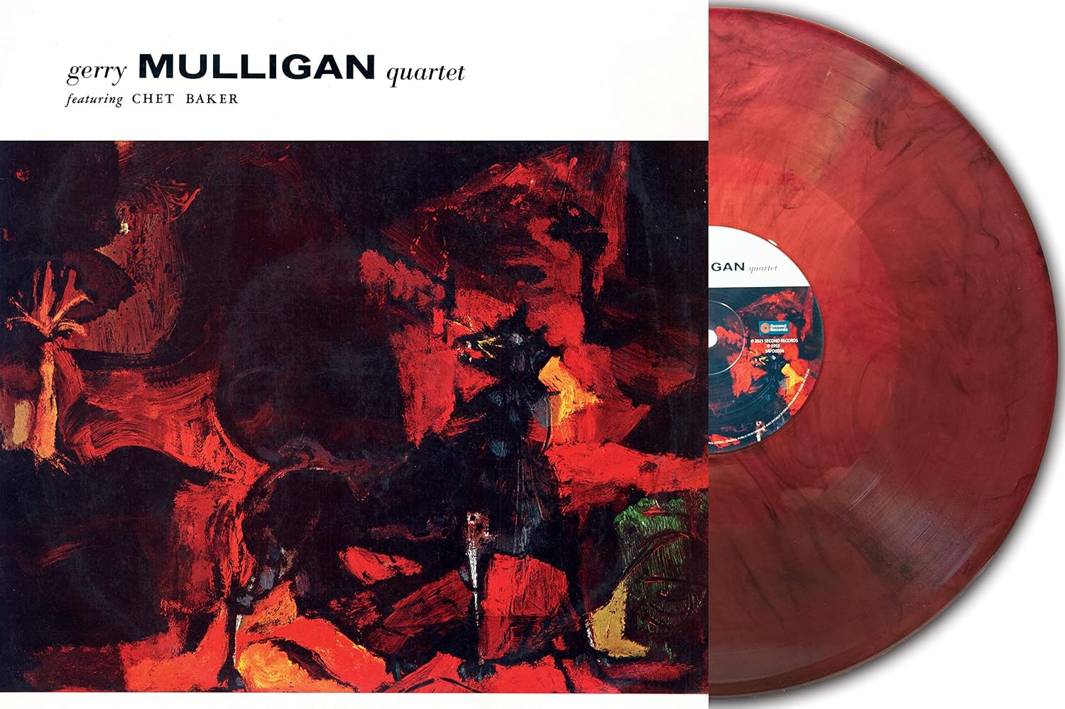 GERRY MULLIGAN QUARTET - Gerry Mulligan Quartet (Feat. Chet Baker) (Transparent Red/Black Marble Vinyl) LP product cover