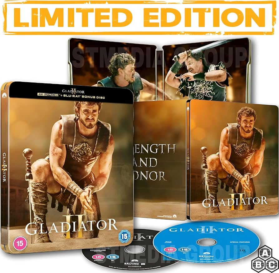 Gladiator II SteelBook Limited Edition Alternate Cover 4K Ultra HD + Blu-ray Region Free product cover