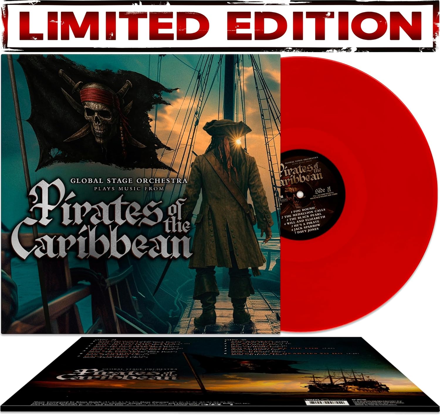 Global Stage Orchestra - (Plays Music From) The Pirates Of The Caribbean - Ltd 180gm Transparent Red Vinyl - Music &…