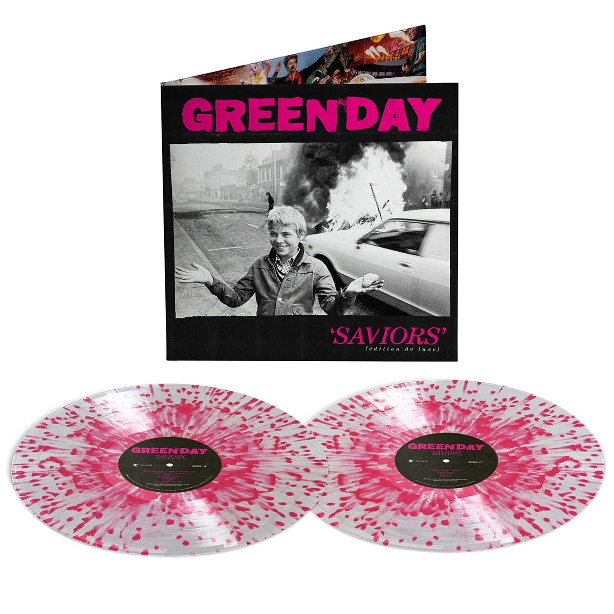 Green Day Saviors [Explicit Content] (Indie Exclusive, Deluxe Edition, Clear W/ Hot Pink Splatter Colored Vinyl) (2Lp)