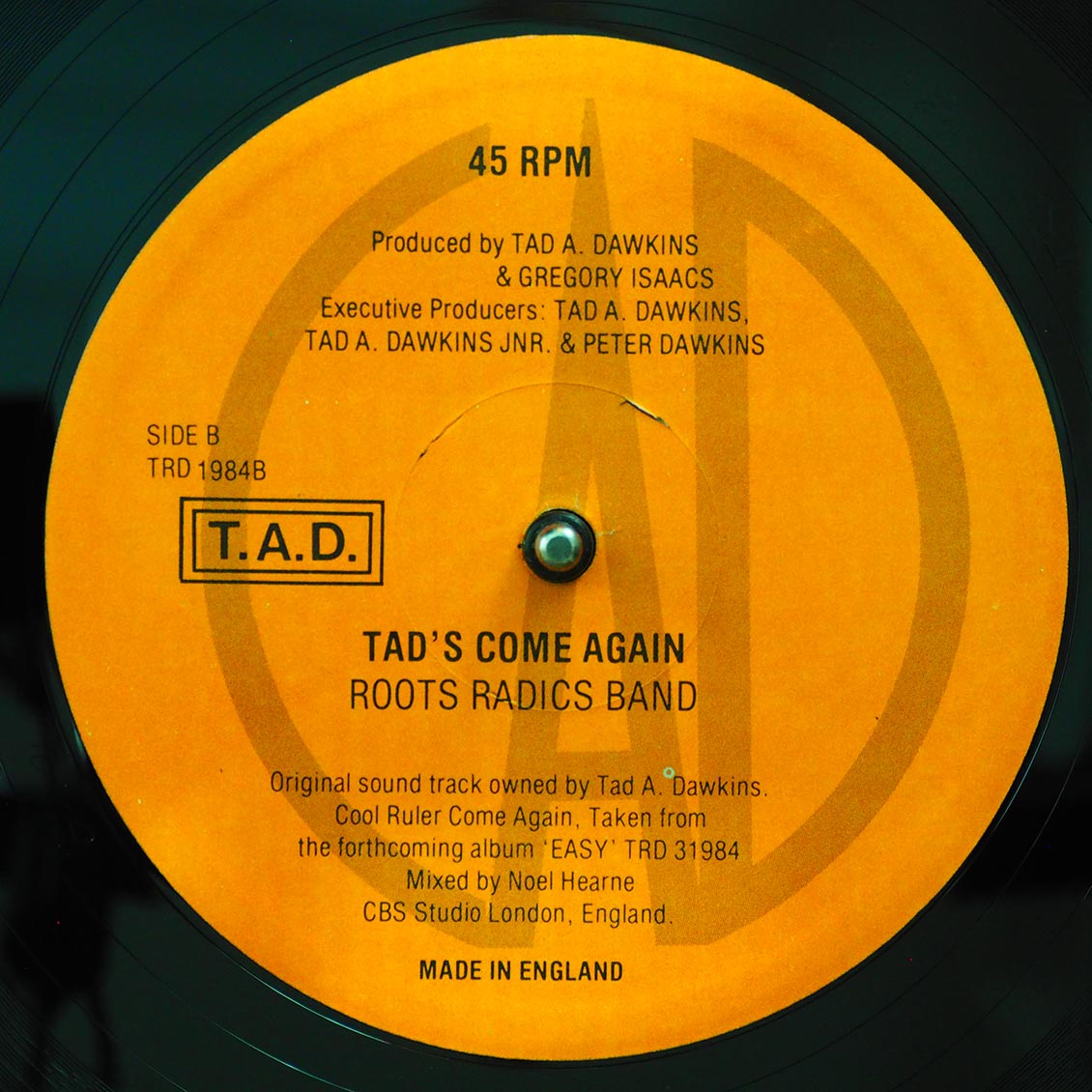 Gregory Isaacs - Cool Ruler Come Again (Extended Mix) / Roots Radics - Tad's Come Again (orig. press) product image 2
