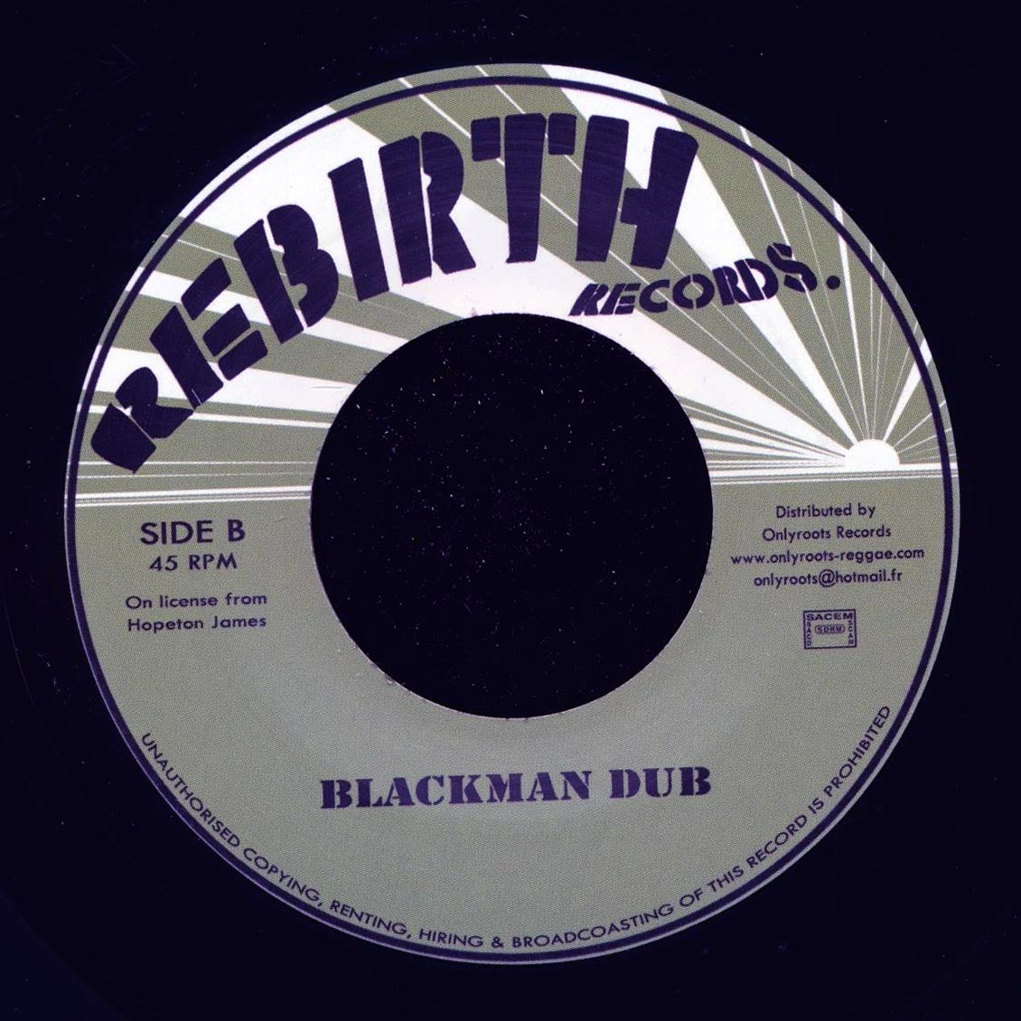 Hopeton James - Get Up Blackman / Version (France press) product image 2
