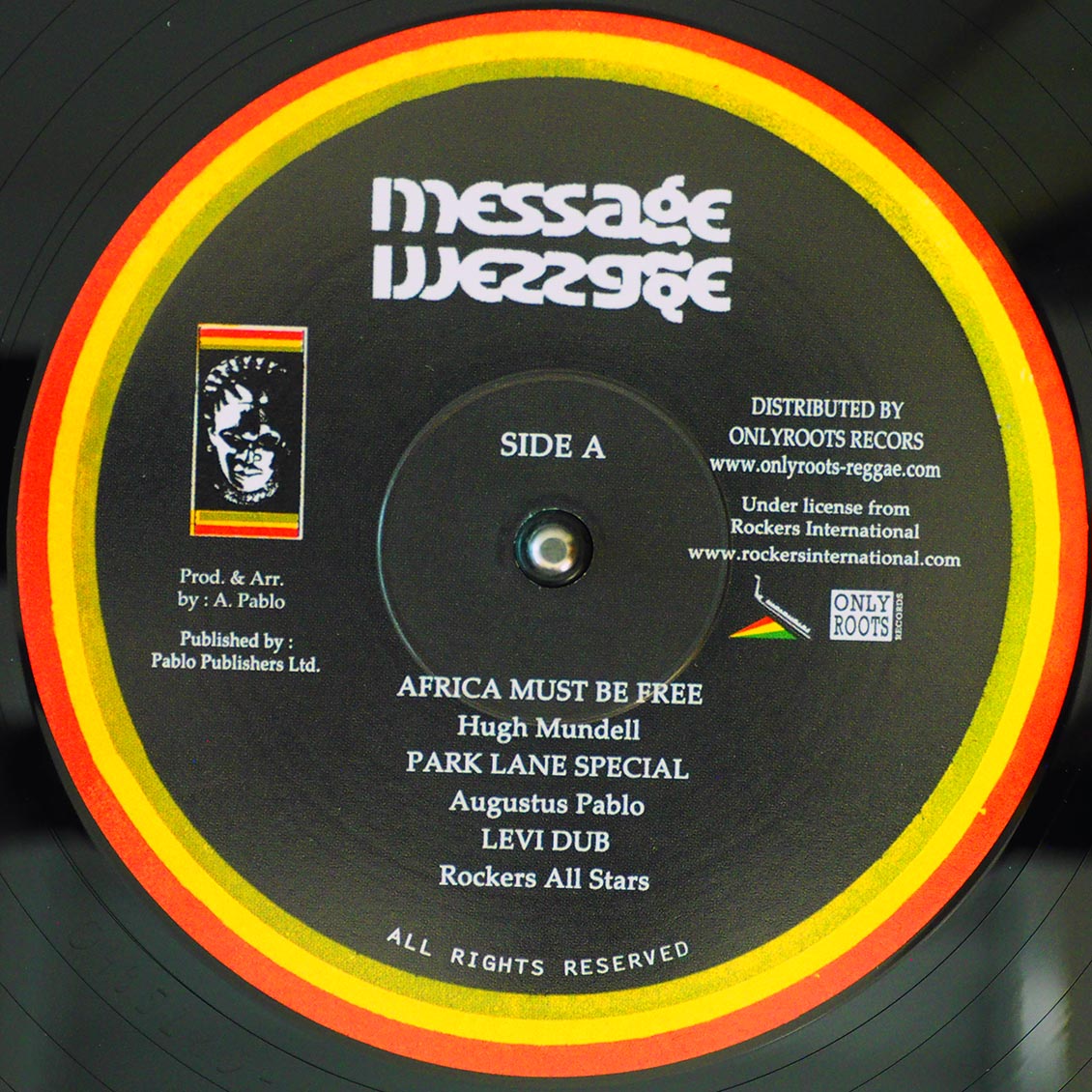Hugh Mundell - Africa Must Be Free; Augustus Pablo - Park Lane Special; Rockers All Stars - Levi Dub / Augustus Pablo -…