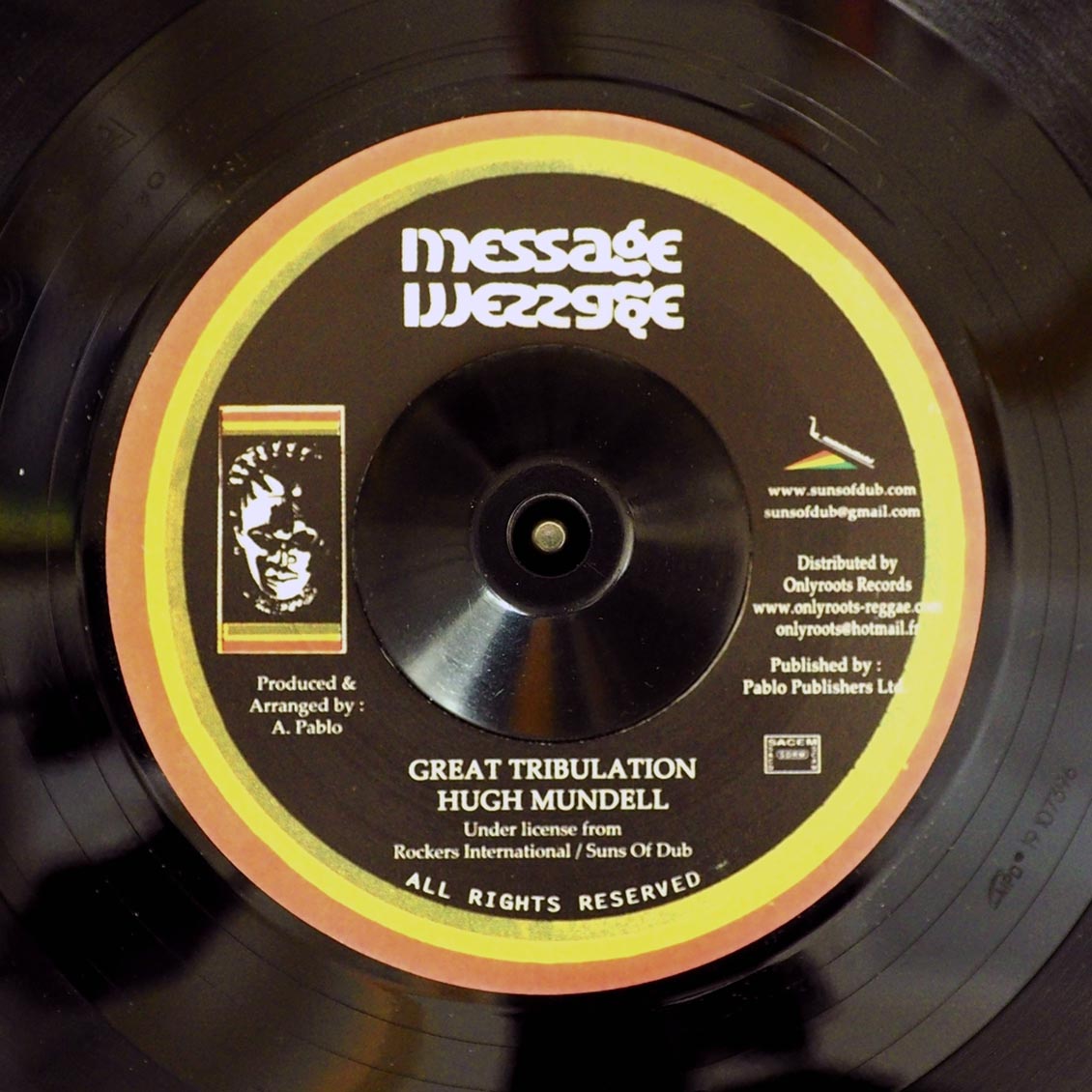 Hugh Mundell - Great Tribulation / Pablo All Stars - D Park Style product cover