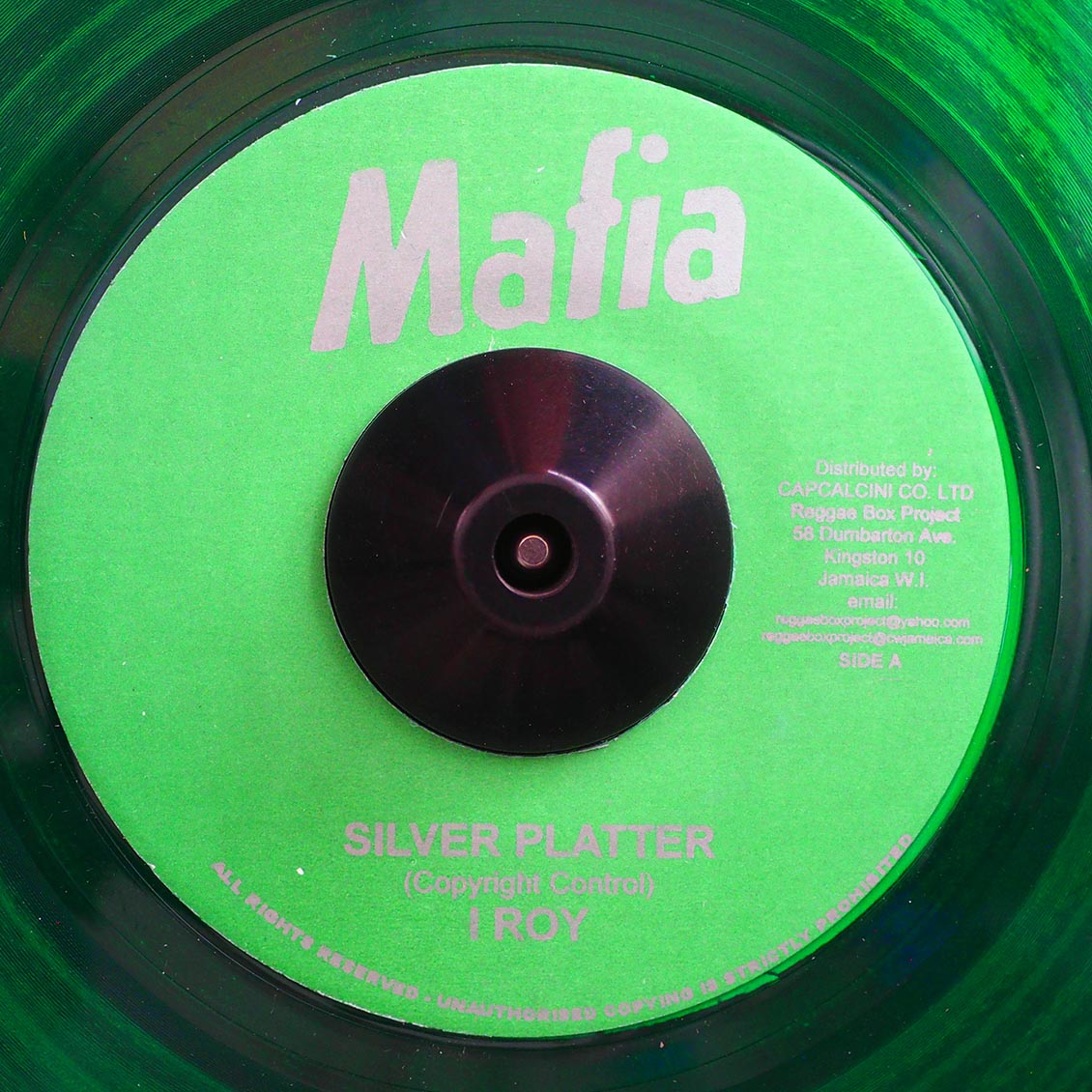 I Roy - Silver Platter / Keith Hudson, Chuckles - Satan Version (rhythm: "Satan Side") (green vinyl) product image 2