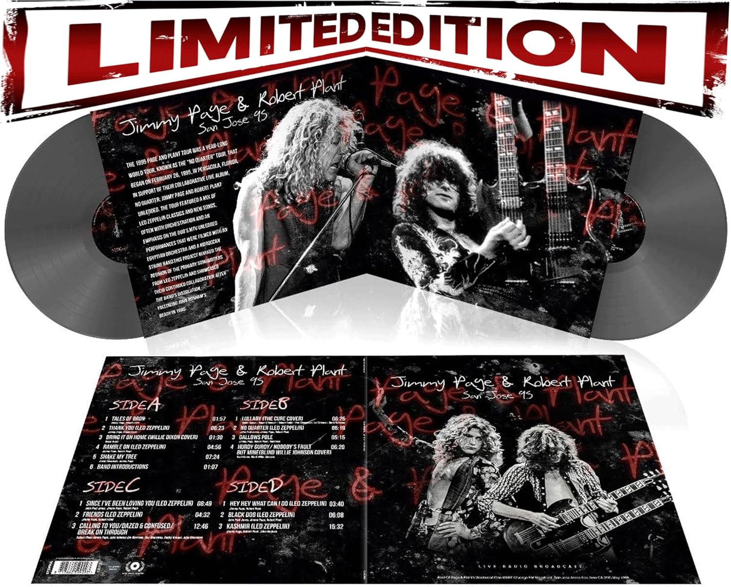 Jimmy Page & Robert Plant - San Jose 1995 Live 2xLP - Limited Color Edition [lp_record] Jimmy Page and Robert Plant,Jimmy…
